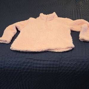 NWOT BOBBIE BROOKS SOFT PINK GIRKS FLEECE PULLOVER-SIZE 14/16